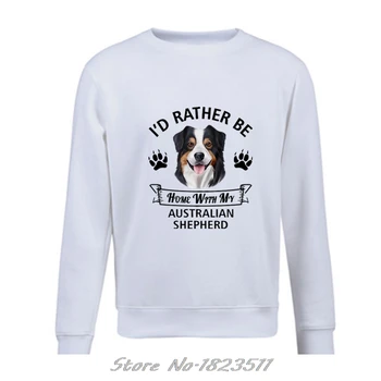 pulovers o-veida kakla sporta Krekls Austrālijas Aitu suns pelēkā vārna es labprātāk Būtu Mājās Ar Savu Aussie Suns Vīriešu Jaka Harajuku Streetwear