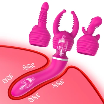 Jaudīga G-Spot Vibrators Orgasmu Seksa Rotaļlietas Maksts Klitora Stimulators Sieviešu Masturbācija Dildo Pieaugušo Seksa Produkti Ar 3 Galvām